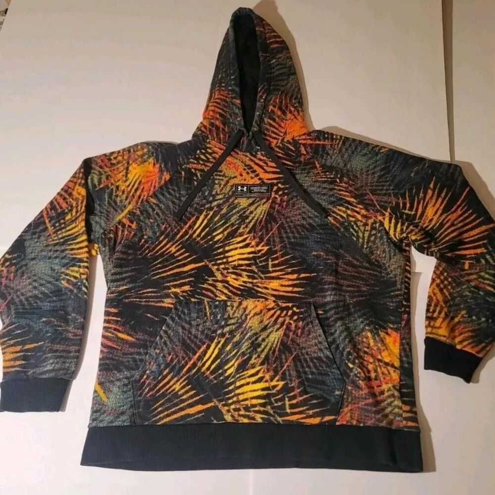 Under Armour Men's Rival Pullover Fleece Palm Hoodie Size Large  Loose - Unique
